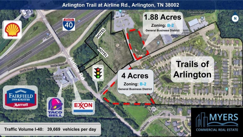 I-40 and Arlington Trails at Airline Rd – Vacant Land for Built-to-Suit at Stop Light Corner