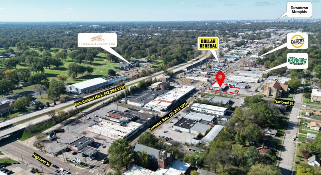 3380 Summer Ave  |  Freestanding Building at Stoplight Corner