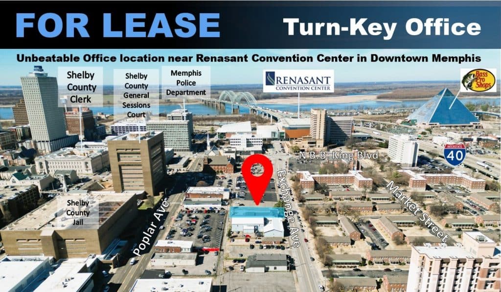 217 Exchange Ave Memphis, TN 38105  |  Turn-Key Office in Downtown Memphis For Lease