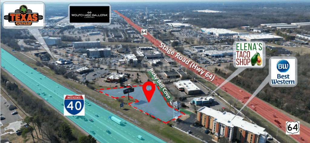 8585 Ricky Bell Cove | 1.31 AC | I-40 at Wolfchase with 85,000 Vehicles Per Day
