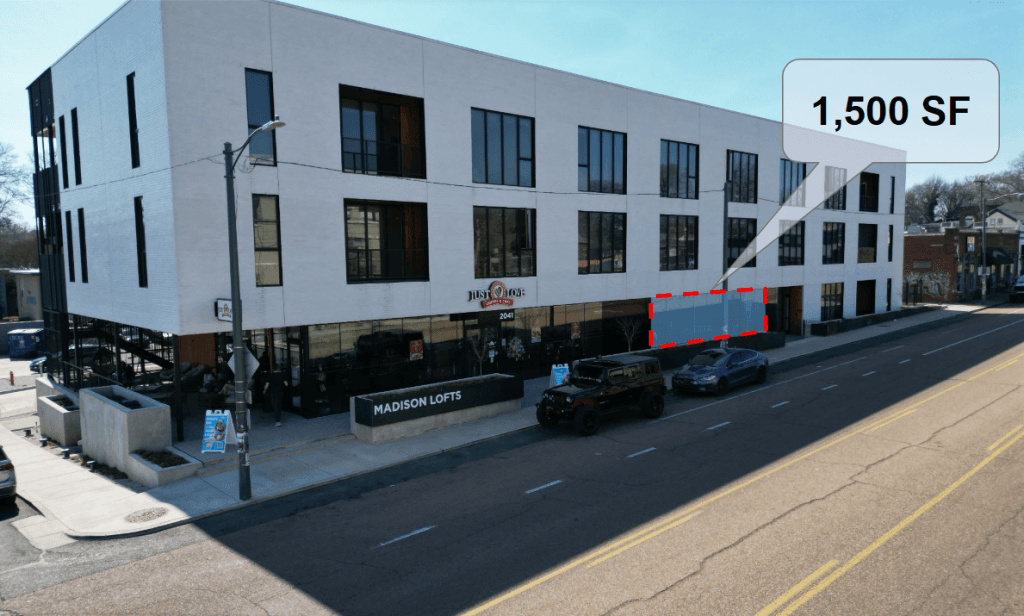 2041 Madison Ave. | Madison Lofts | 1,500 SF of Ground Floor Retail near Overton Square