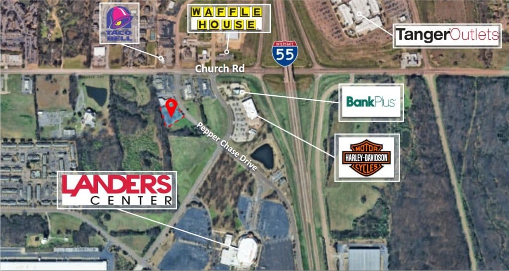 4895 Pepper Chase Dr. Southaven, MS  |  For Sale: Land at I-55 and Church Road