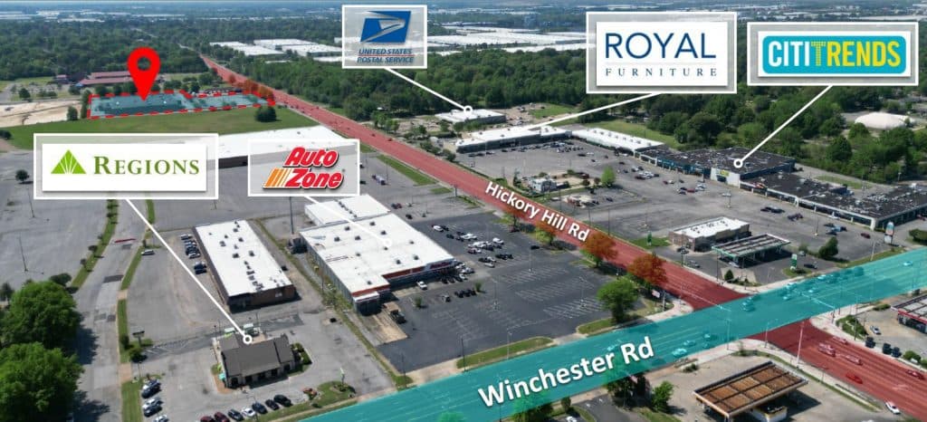 3830 Hickory Hill Rd – 61,000 SF Rare Retail Box Available. 100% HVAC. 3 Docks