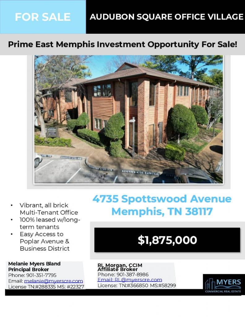 4735 Spottswood Ave., Memphis, TN 38117 | Rare Cash-Flowing Owner-Occupant Office Investment Available
